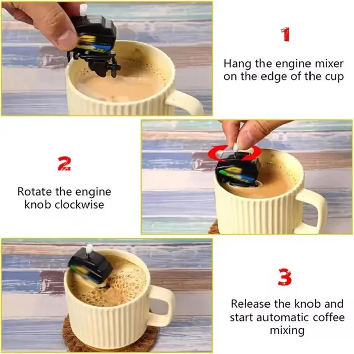 Mélangeur à café électrique en forme de moteur de bateau