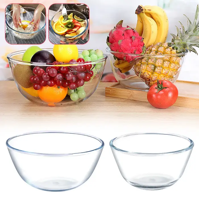 Grand bol à salade en verre