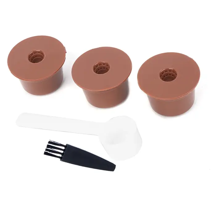 Kit de filtres à café réutilisables, tasse rechargeable avec brosse et cuillère, accessoires pour ma