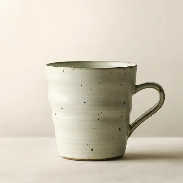 Tasse à café en grès artisanal Vintage faite à la main
