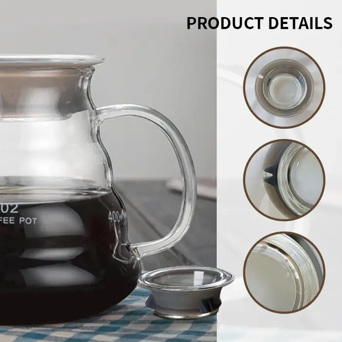 Couvercle de cafetière en verre en forme de nuage