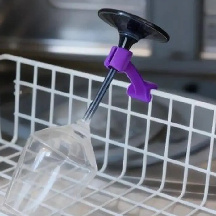 Support antidérapant pour verres à vin pour lave-vaisselle