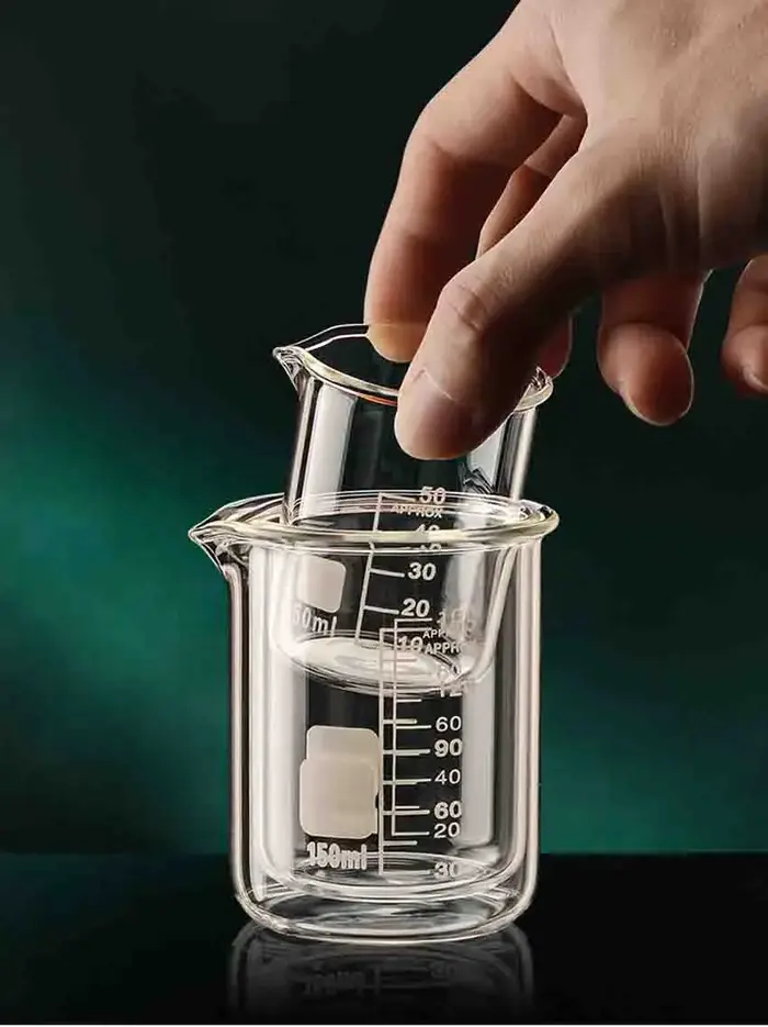 Grande Capacité Tasse à Mesurer en Verre de Haute Borosilicate Transparente Gobelet Gradué Résistant à la Chaleur Multifonctionnel