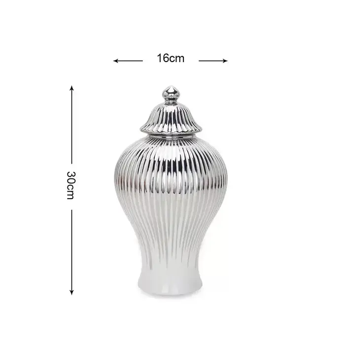 Pot vidéo en céramique Golden Strihear, vase général décoratif, rangement en porcelaine, couvercle p