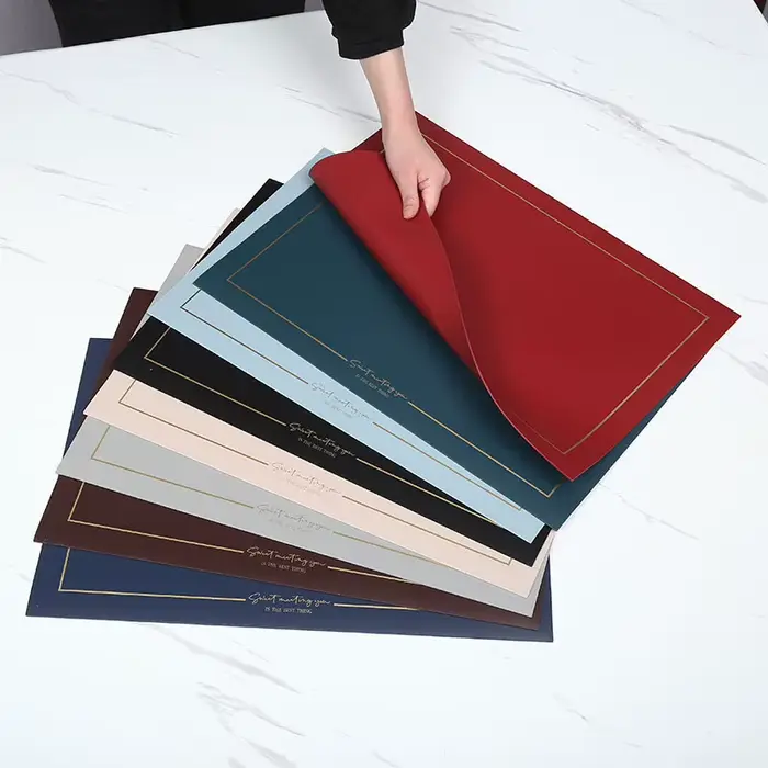 Sets de Table Rectangulaires en Cuir