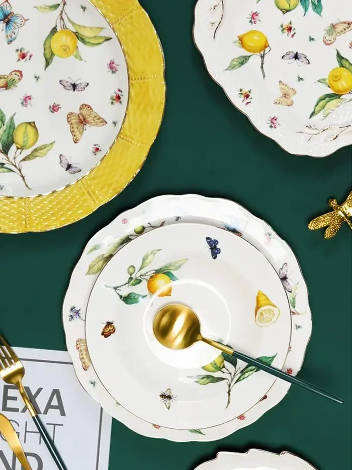 Assiette à manger en céramique de Style européen