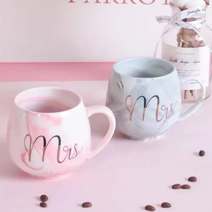 Tasse créative en céramique et marbre