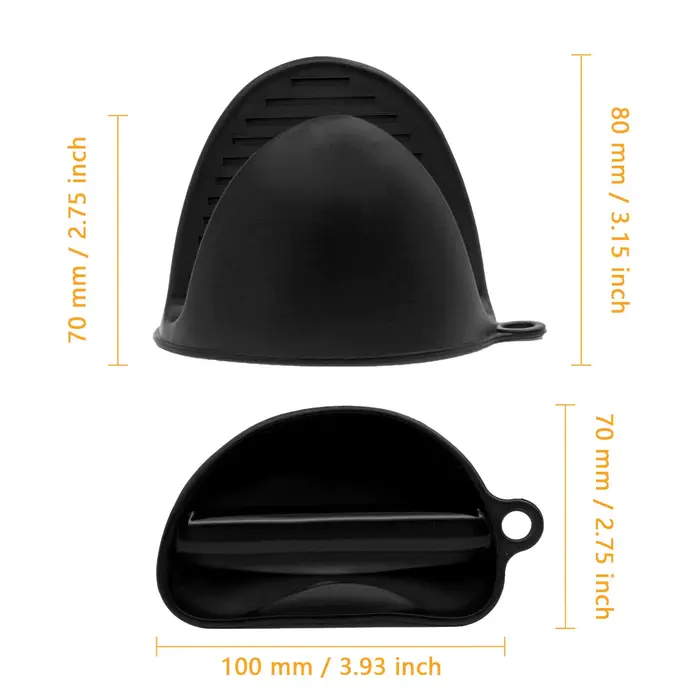 Mitaines de four en Silicone, 2 pièces, résistantes à la chaleur, Anti-brûlure, antidérapantes, Clip