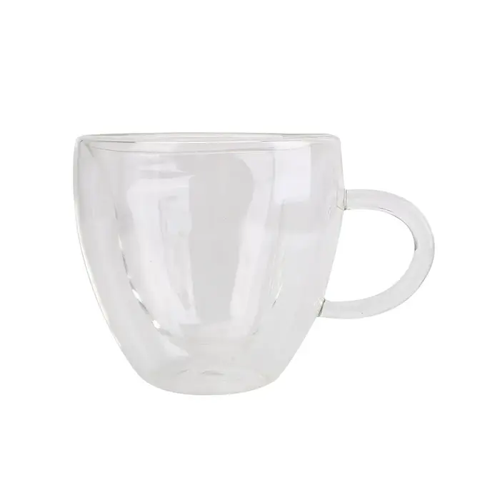 Tasse en verre à Double paroi en forme de cœur d'amour, résistante à la chaleur, verres à thé, à biè