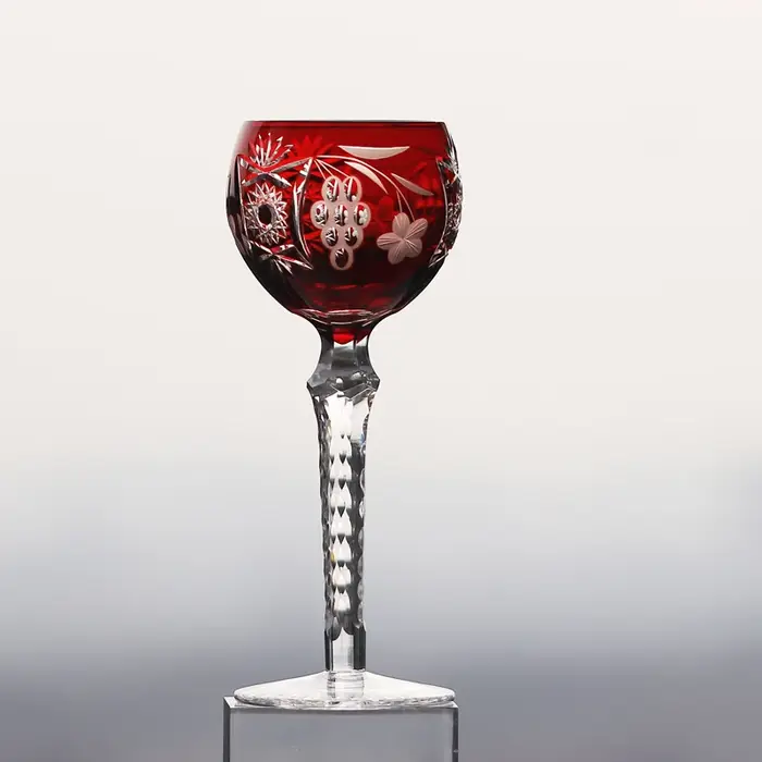 Edo Kiriko-Verres à champagne en cristal bohème