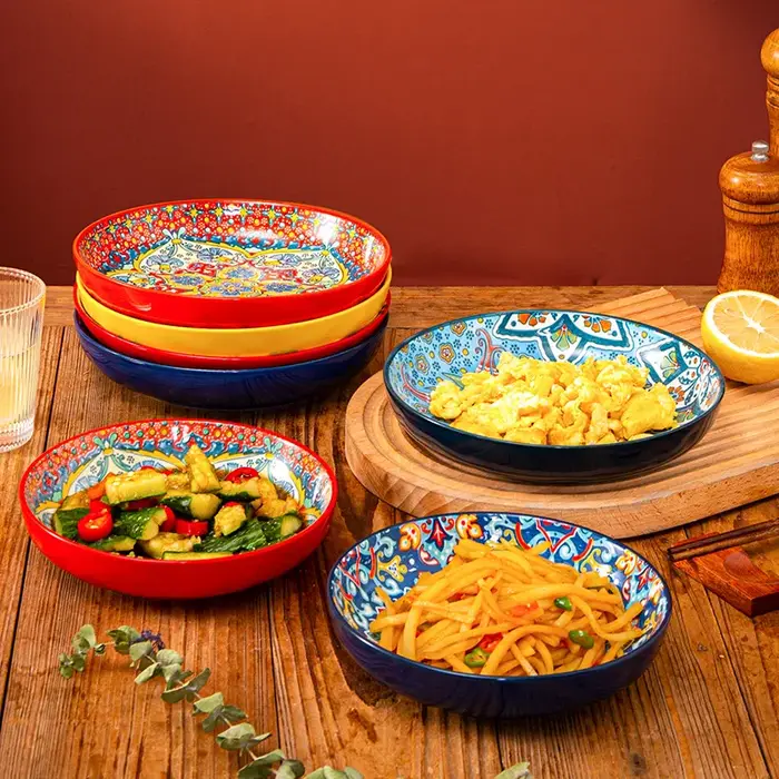 Assiette en céramique de Style bohème