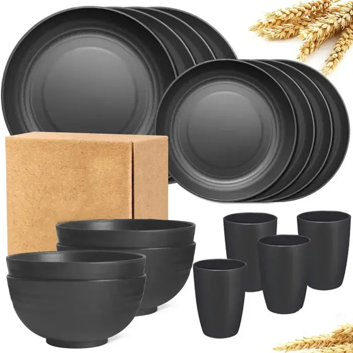 Nouveau 16 pièces/ensemble d'assiettes à repas Non fragiles