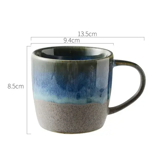 Tasse en céramique à changement progressif pour lait