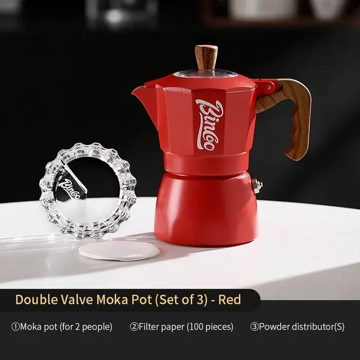 Bincoo – Pot Moka à double Valve