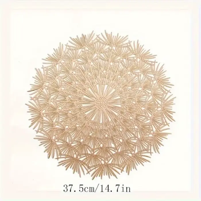 Napperon rond en plastique de couleur unie