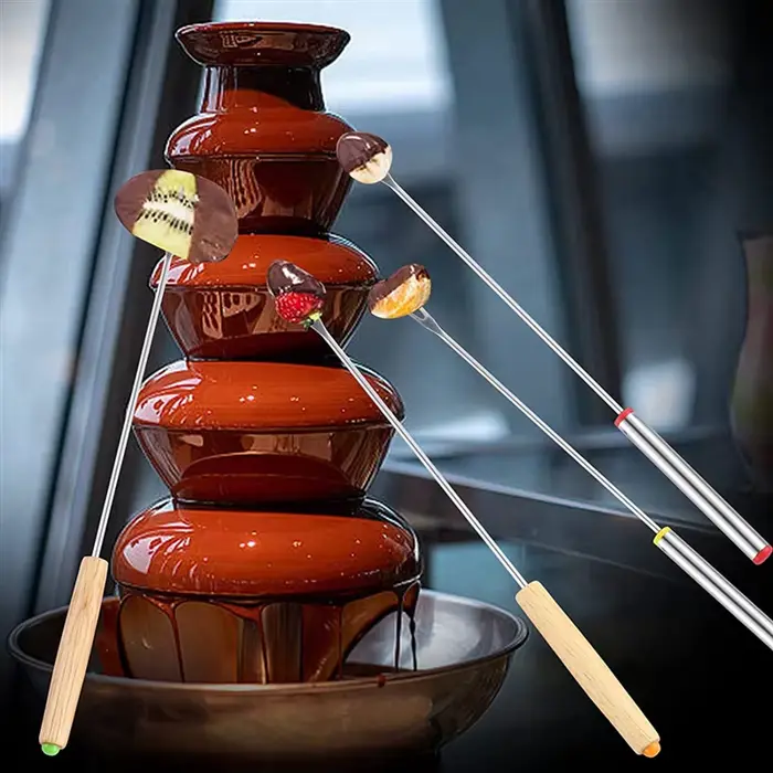 Paquet de 8 fourchettes à Fondue en acier inoxydable
