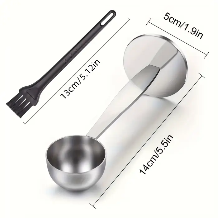 Cuillère à café 2 en 1 avec brosse