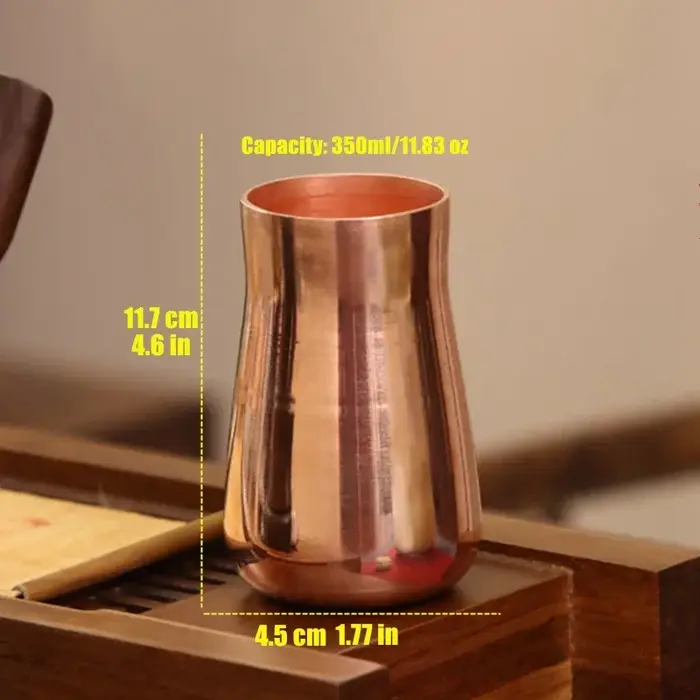 Tasse en laiton et cuivre pur, chope à bière et à lait, calice en cuivre, tasse de petit déjeuner, v
