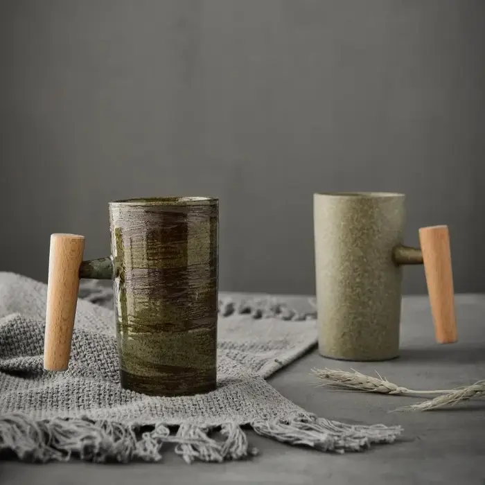 Tasse à café en grès faite à la main de Style japonais
