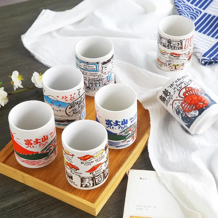 Tasses en céramique à Impression japonaise