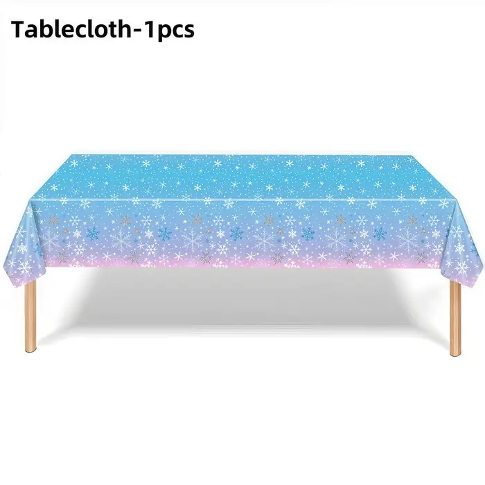 Ensemble de vaisselle pour fête de Noël avec flocons de neige