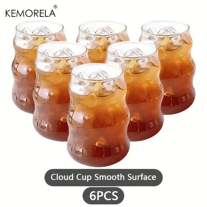 2/4/6 pièces INS tasse en verre résistant à la chaleur gobelet verres Transparent thé jus lait café