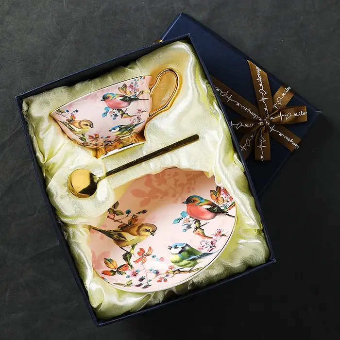 Ensemble de tasses à café européennes, soucoupe en porcelaine tendre, céramique domestique, thé de l