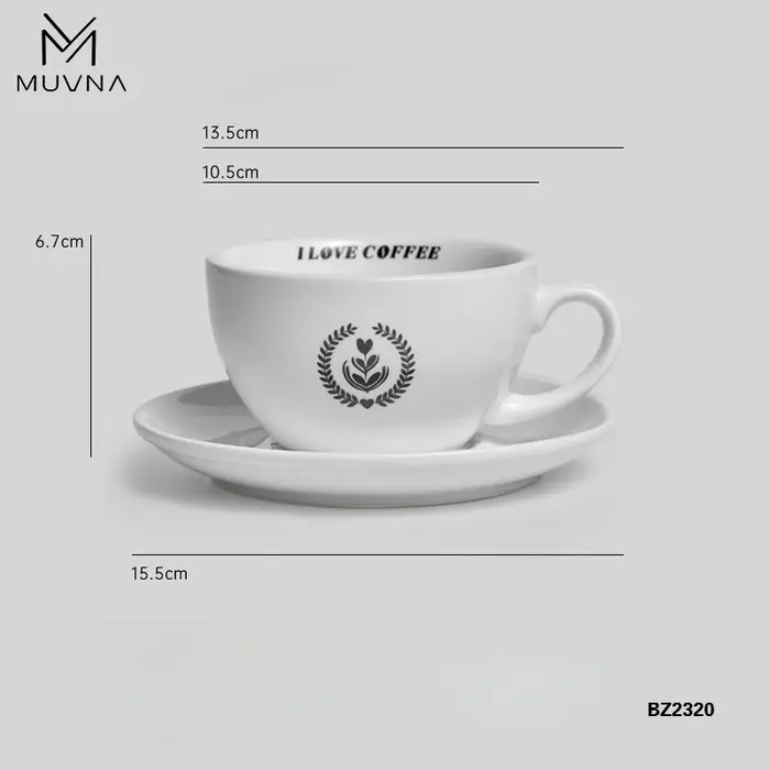 Ensemble de tasses et soucoupes à thé et expresso MUVNA 220/280 ml