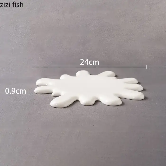 QuePlate-Assiette plate irrégulière en céramique