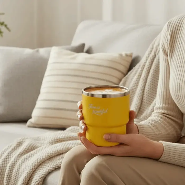 Mug à café en acier inoxydable