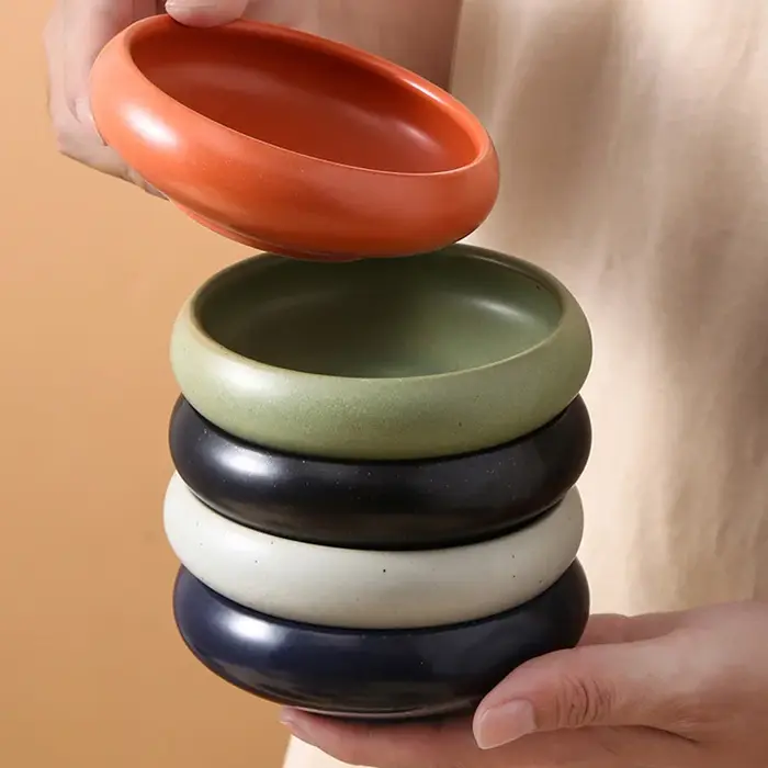 Bol à Dessert en céramique de couleur unie