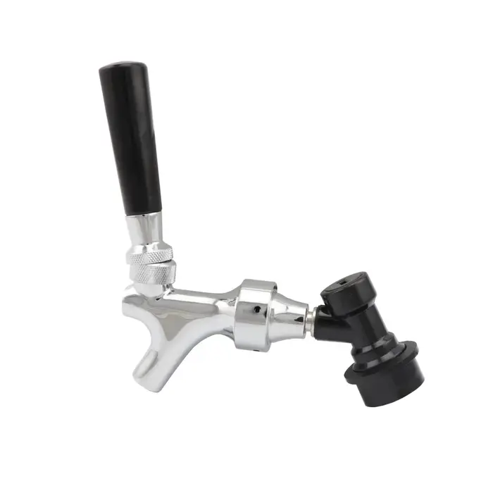 Robinet de bière à tirage réglable avec serrure à bille liquide déconnexion chromée contrôle du débi