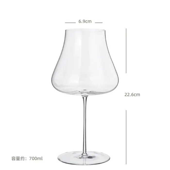 Verres à vin en verre de cristal de grande capacité