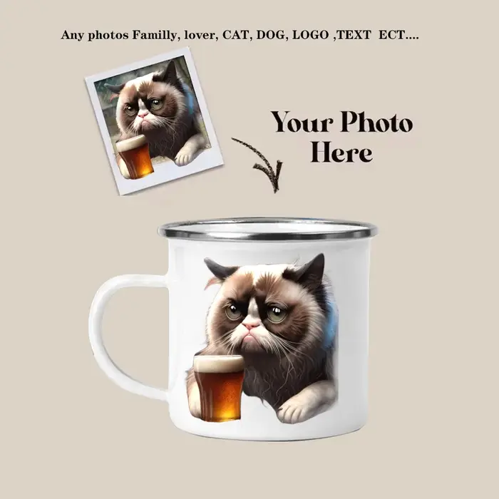 Tasse personnalisée avec Photos de chien et de chat