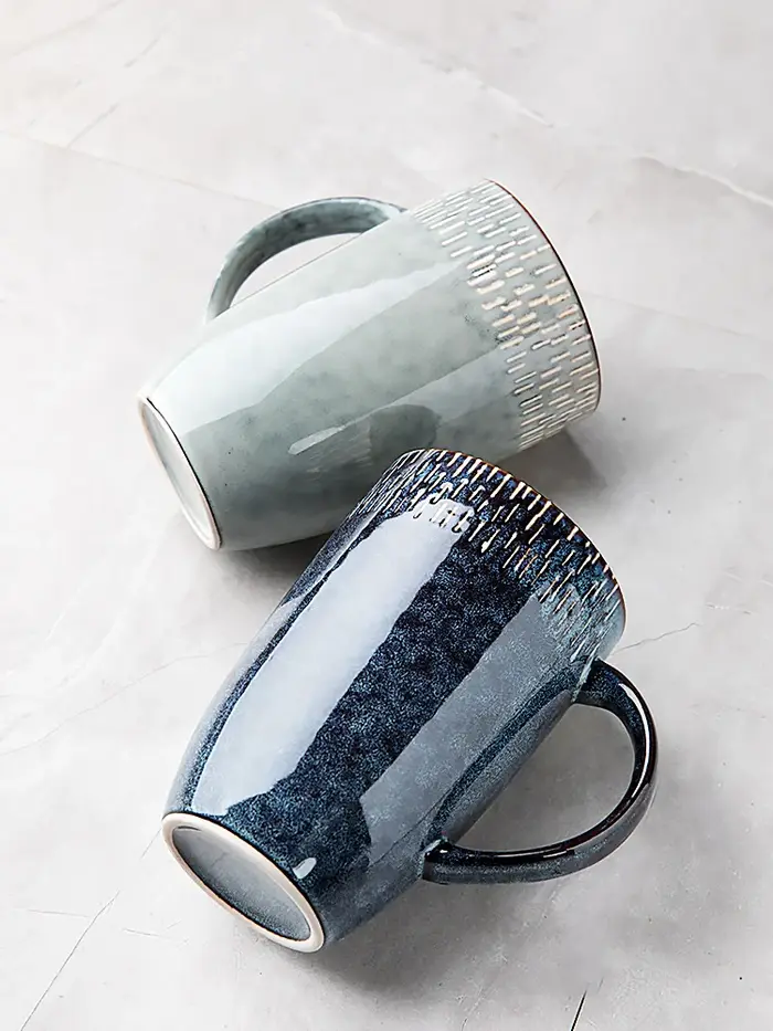 Tasse en céramique rétro européenne de 600ml