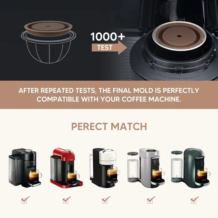 Couvercle réutilisable en silicone de qualité alimentaire pour capsules de café VerAACoffee