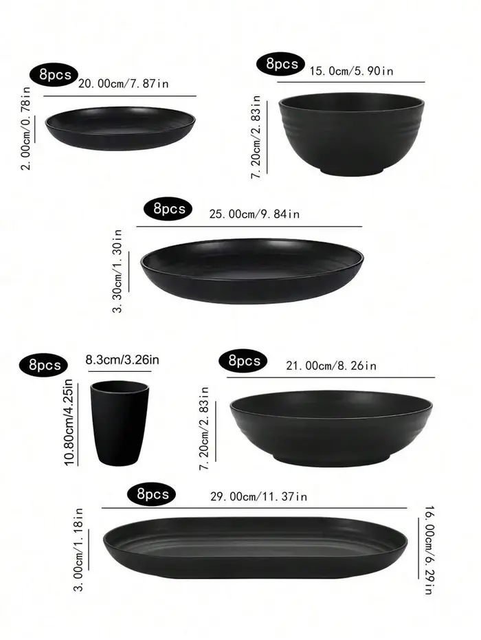 4/48 pièces ensemble de couverts en plastique