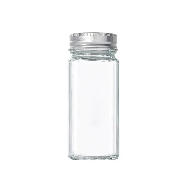 Pots à épices scellés en verre avec couvercle, pot à épices carré, stockage des aliments, pot de sce