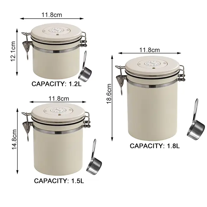 Boîte de rangement sous vide portable pour grains de café