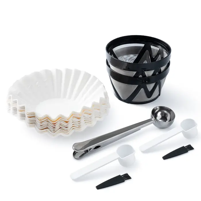 Filtre à café permanent à panier réutilisable pour les brasseurs Mr. Coffee Makers, paquet de 2 pour filtre à panier de remplacement Mr. Coffee de 8 à 12 tasses