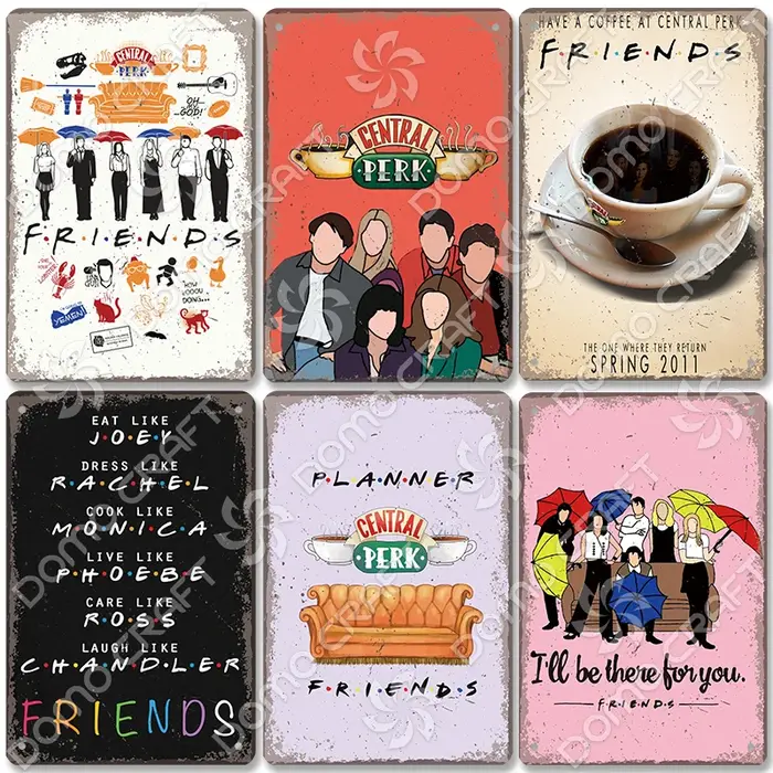 Plaque de café Vintage Friends