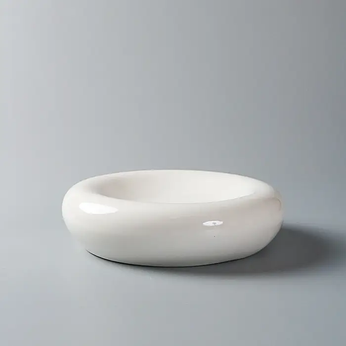 Assiettes en céramique blanche