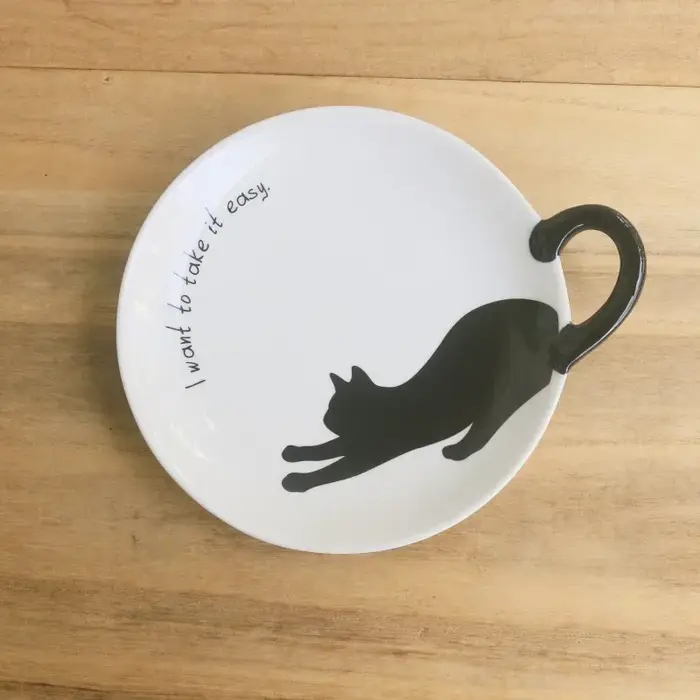 Assiette à dessert chat mignon pour le thé de l'après-midi