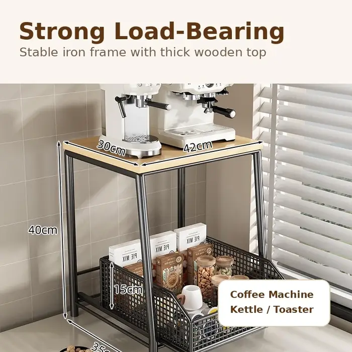 Étagère de rangement pour machine à café