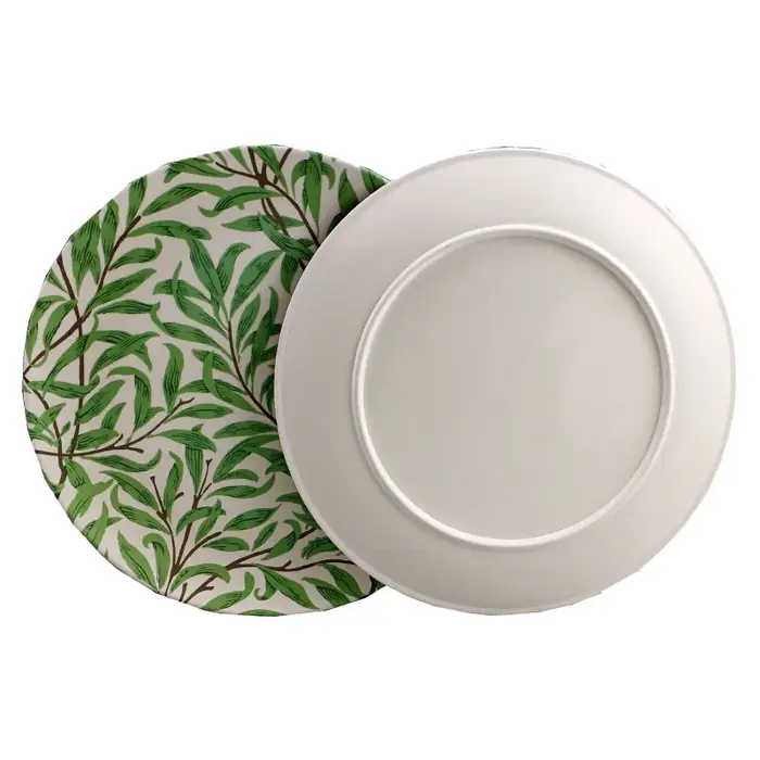 Assiette à manger occidentale en fibre de bambou