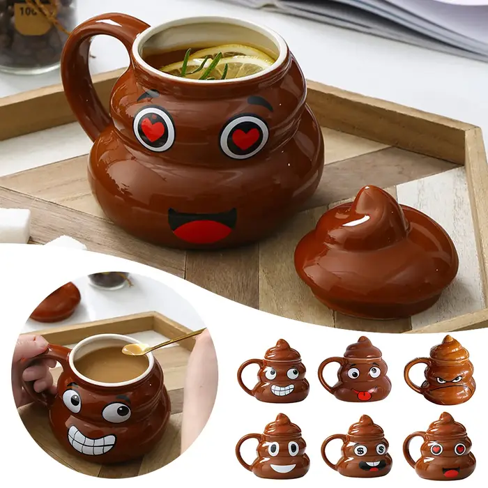 Tasse en céramique de merde