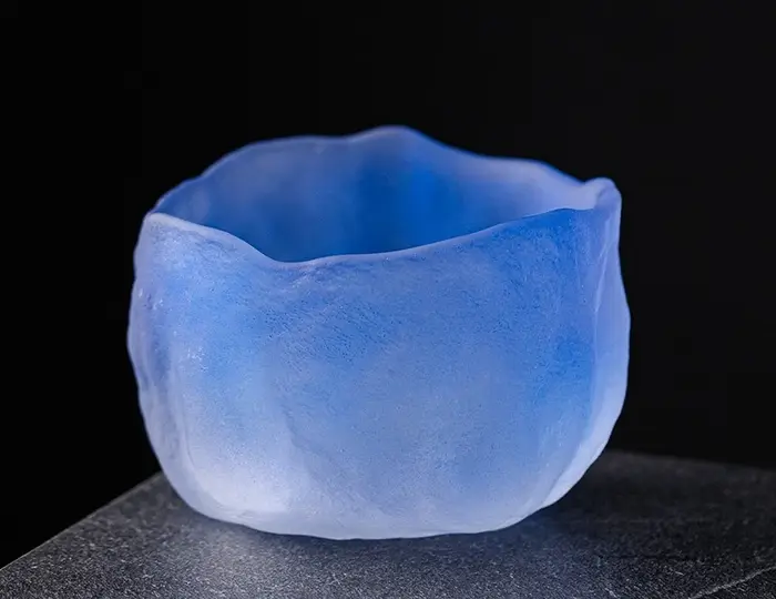 Glacier de style japonais bleu-vert marée nationale vent petite tasse à thé, tasse à saké, tasse gla