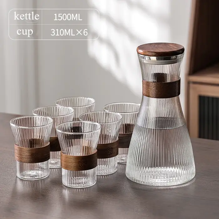 Ensemble de tasses créatives en verre résistant à la chaleur