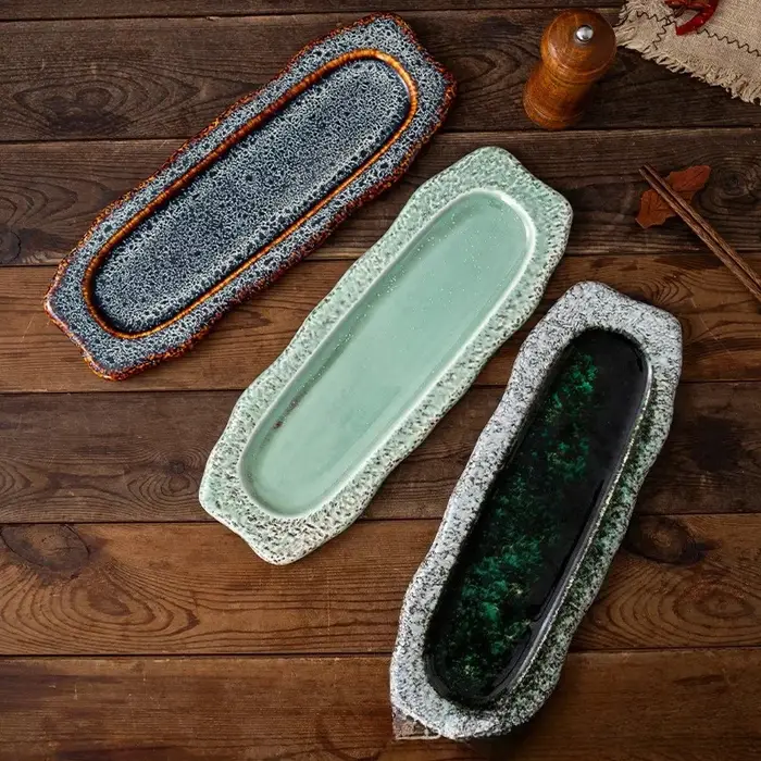 Assiettes à sushi familiales rétro pour hôtel