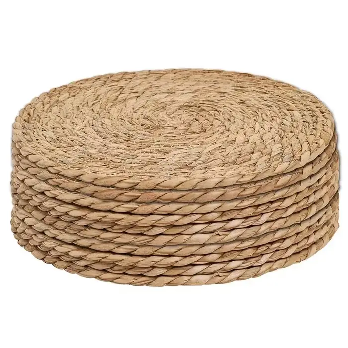 Napperons en rotin tissés à la main-tapis de table naturels résistants à la chaleur pour salle à manger